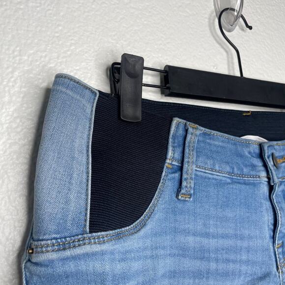 Isabel Maternity Womens Shorts Size 27 Denim Blue Light Wash Midi Jean - Picture 9 of 12